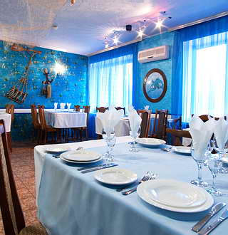 Рыбный зал ресторана Отель Курортный в Одессе у моря